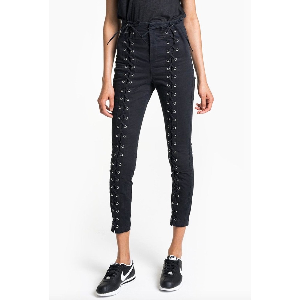 A.L.C. Kingsley Lace Up Pants Designer Goth Punk Rocker